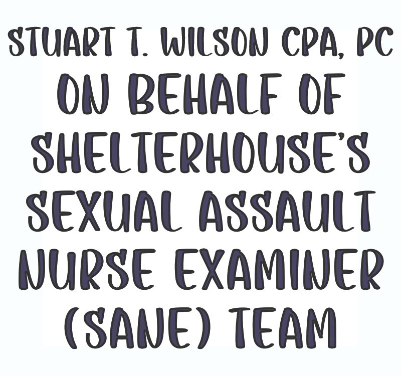 Stuart T. Wilson CPA PC Shelterhouse's Sexual Assault Nurse Examiner (SANE) Team - Autumn